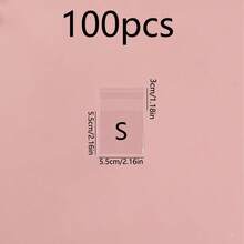 100个/包 饼干包装袋，烘焙密封袋，全透明饼干自封袋，雪花图案糕点袋 - 彩色 - 查看 8