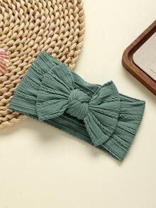 5pcs/Pack Multicolor Floral Print Bow Baby Headbands, Super Cute & Fashionable, Soft & Breathable For Infant, Ideal For Photos & Gifts - White Light Blue-green Series - View 8