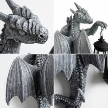 LUMIARTISAN Gothic Dragon Solar Garden Light | 10" Weatherproof LED Lantern Statue | Fantasy Outdoor Decor - Dragon lantern - View 6
