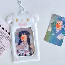 INS 可爱不对称甜点兔 3 英寸厚卡套，偶像小卡校园卡片收纳展示挂件 - 彩色 - 查看 15