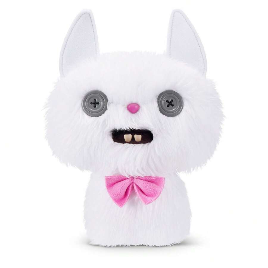 ZURU Alley Cats 9英寸毛绒玩具（Cheezee（白色）） - 滑稽丑陋的怪物毛绒玩具，拥有类似人类的牙齿，适合儿童、青少年、成人和爱猫人士收藏。 - Cheezee(white) - 查看 1