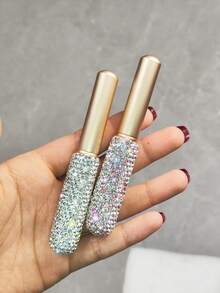 1pc Rhinestone Lip Brush, High-Quality Makeup Brush With Lid, Soft & Skin-Friendly, Suitable For Liquid Lipstick, Creative Gift - Multicolor - View 9