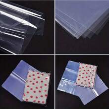 50个PVC热缩包装袋，宽度6-50厘米，透明可收缩薄膜，防尘热缩包装袋，无异味透明包装，适用于自制DIY家居项目、礼物、浴球、香皂、情人节等场合。 - 無色 - 查看 5