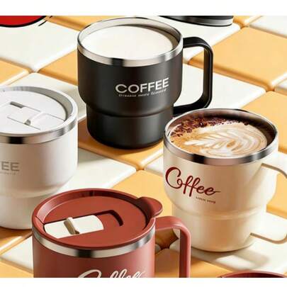 Taza de acero inoxidable 304, taza de medición de café/leche de doble capa, taza de té aislada creativa, taza de agua estilo japonés, regalo