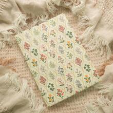 1 pieza Funda protectora de tela suave para cuaderno A5/A6 con patrón floral pequeño, funda de libro ajustable - Una pieza - Ver 12