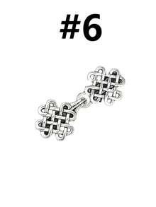 复古毛衣旋涡夹复古领斗篷开衫披肩扣衬衫胸针领带夹围巾帽子夹装饰叶子水钻珍珠结心形图案夹男女通用 - 彩色 - 查看 10