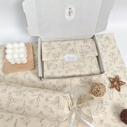 20 Sheets Beige Vintage Floral Pattern Tissue Paper, 35 X 50 Cm Vintage Tissue Paper Suitable For Gift Decoration, Can Be Used For Bouquet Wrapping, Gift Box Lining Paper, Filling Paper, DIY, Etc., Ideal Choice For Valentine's Day, Mother's Day, Birthday, Wedding, Graduation Season And Various Occasions, Gift Wrapping Tissue Paper, Patterned Tissue Paper, Tissue Paper For Gifts, Tissue Paper Sheets, Tissue Wrapping Paper, Wrapping Tissue Paper