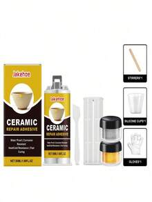 Jakehoe Ceramic Glass Repair Art Kit, Thousand-Year-Old Cultural Aesthetic Technique, Gold Adhesive Deeply Bonds Cracked Ceramic & Glass, Transforms Damaged Items Into Art, Repair And Beautify Design - Multicolor - View 10