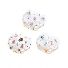 3/6pcs Baby Potty Training Pants & Washable Diaper Covers, 6-Layer Breathable Gauze Cloth Diapers, All Season Baby Cloth Diapers, Reusable Diaper Pants, Potty Training Underwear For Infant Boys & Girls - Multicolor - View 8