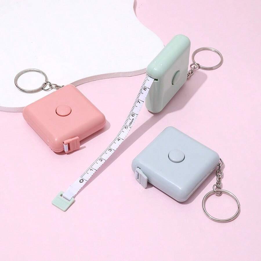 5 pies/1,5 m Cinta métrica retráctil suave - Regla de doble cara, cinta métrica flexible para costura y tejido, color aleatorio - Multicolor - Ver 1