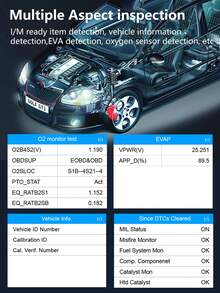 Herramienta de diagnóstico de automóvil OBD2, lector de códigos de falla, decodificador, borrador, equipo de diagnóstico con luz de advertencia - Negro - Ver 10