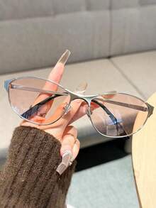 1pc/2pcs New Metal Cat Eye Y2K Millennium Style High-End Fashion Fashion Glasses, Suitable For Outings, Fashion Outfits, Driving, Stage Performances, Etc. - Multicolor - View 11