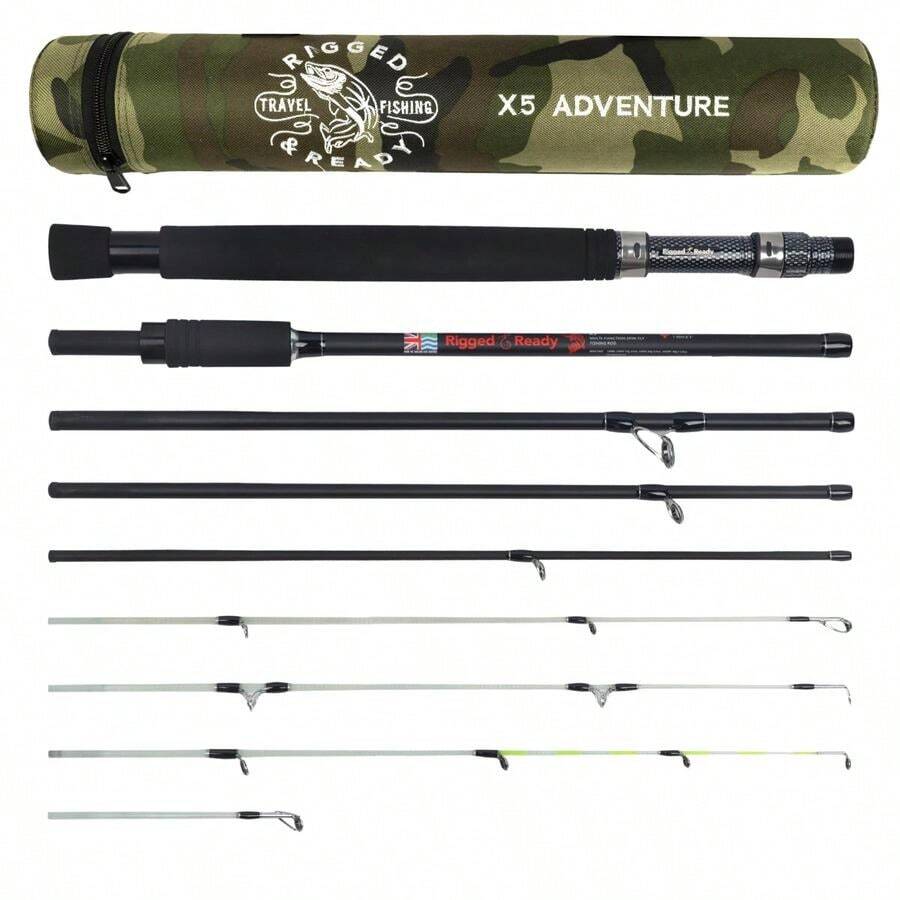 Series Travel Fishing Rod Amp Case X5 Max, Travel Amp Combo NanoCarbon Fishing Rod Combinations For All Your Fishing N... - Compactblackrodwiths - View 1