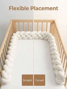 1 pièce Protège-berceau tressé multicolore, protecteur de barrière de lit pour berceau de bébé, couffin, table à langer, poussette, lit bébé convertible