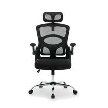 Ergonomic Office Chair With 4-Level Adjustable Lumbar Support, High Back Mesh Desk Chair With Flip-Up Arms, Base Computer Chair - Black - View 1