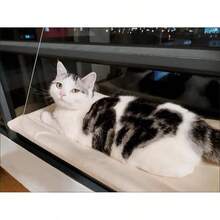 1 pieza Hamaca plegable para mascotas, cama para gato portátil con ventosa, hamaca colgante para balcón, alféizar de ventana, tomar el sol en todas las estaciones, accesorio esencial para propietarios de gatos - 13,78 * 21,65 pulgadas - Ver 10