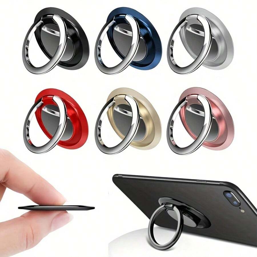 1pc 360 Rotating Finger Ring Phone Holder Mount Back Sticker Magnetic Wireless Charger Friendly-Valentine's Day Gift(Ramadan Phone Accessories) - Multicolor - View 1
