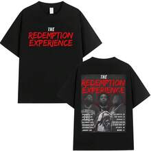 Camiseta de hombre de 100% algodón del rapero , camisetas de verano de gran tamaño con gráficos de álbum de cubierta, camiseta de streetwear hip hop rock Y2k para mujeres - Negro - Ver 11