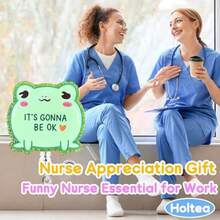 Funny Badge Reel Retractable Nurse Badge Holders With Alligator Clip Pediatric Pharmacy Badge Buddy RN LPN CNA MA Nursing Student Badge Accessories Gift For Work - 「一切都會好起來的」徽章展示 - 查看 6