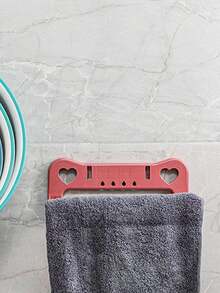 1pc Foldable Washbasin Rack, Wall-Mounted Bathroom Basin Holder, No Drilling Required - Multicolor - View 2