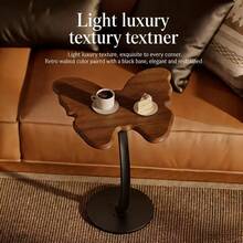 极简蝴蝶边边桌，黑胡桃木咖啡桌，复古风格客厅沙发，卧室床头柜储物柜 - 彩色 - 查看 3