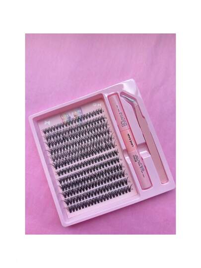 Conjunto de Extensão de Pestanas DIY Mix Lash Clusters Love Rain – Modelo P