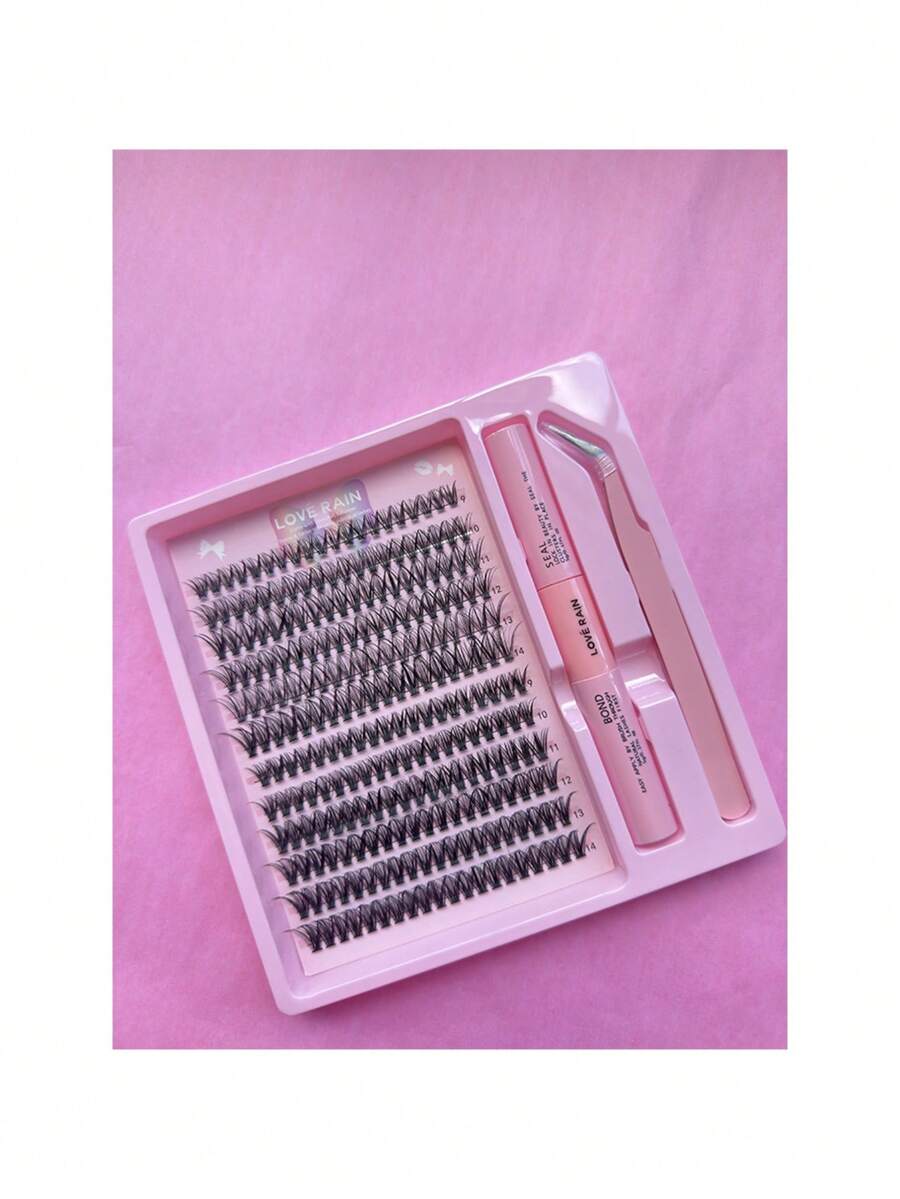 DIY Eyelash Extension Set Mix Lash Clusters Love Rain – Model P - 30p-40p - View 1