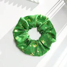 Star & Moon Pattern Polyester Hair Scrunchies ,Ponytail Holders ,Hair Elastics ,Hair Rubber Bands ,Hair Rope ,Elastic Hair Tie - Multicolor - View 15