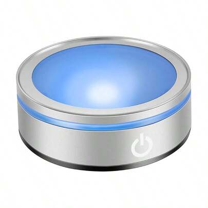 1 Art Deco Style Sensitive Touch Switch LED Display Base. USB Powered And Color Changing Art Stand, Suitable For 3D Crystal Photos, Glass Balls, Acrylic Art, Jewelry, Transparent Materials, Resin, Etc. Suitable For Party Home Room Desk Office Decoration