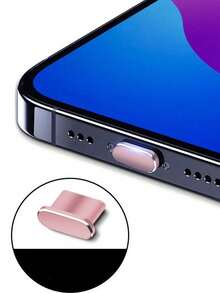 Type-C Charging Port Dust Plug, Shiny Design, Phone Accessories, Dust-Proof Cover, Durable, Prevents Dust From Entering Charging Port, Suitable For Various Phone Models, Ideal Gift For Family, Friends, Colleagues, Students, Teachers And Loved Ones - Multicolor - View 3