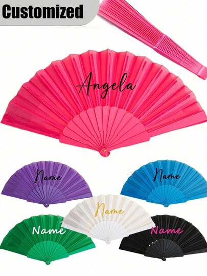 Leque de casamento personalizado com nome/logotipo, leque clássico para montar você mesmo, personalização decorativa de alta qualidade, personalizado, elegante e requintado, presente ideal e exclusivo.