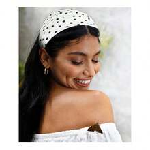 1/4pcs Classic Retro Solid Color Polka Dot Women Headband Hair Accessories, Dot Print Wide Simple Fashion Headscarf, Suitable For Sports, Yoga, Daily Wear Women Bandanas Women Hair Band Women Head Scarf Work Out Sweatband - Multicolor - View 6