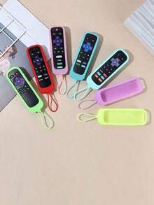 1 Pc Silicone Nightlight Remote Control Protective Case, Suitable For  ROKU RC280TV Remote, Anti-Drop & Dirt Resistant Cover - 彩色 - 查看 6