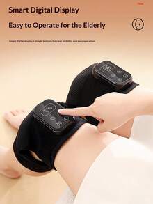 Wireless Heated Knee Massager, Knee Pain Relief Therapy, Self-Heating Knee Brace For Arthritis And Old Cold Legs, Electric Heated Knee Massager With LCD Temperature Control, Knee Heating Therapy Massager - Multicolor - View 5