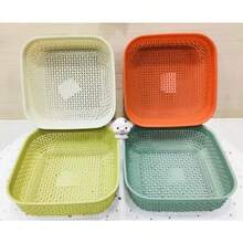 Cesta de almacenamiento para uso doméstico, cocina y escritorio; color aleatorio (1 pieza) - Color aleatorio (1 pieza) - Ver 1