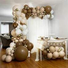 Balony perłowo-białe o średnicy 5, 10, 12 i 18 cali, matowe białe balony, okrągłe perłowo-białe balony lateksowe, kolorowe balony w stylu vintage, odpowiednie na wesela, urodziny, rocznice, imprezy tematyczne z białym tłem, łuki, powrót do szkoły i Walentynki - Kawowy brązowy - Zobacz 5