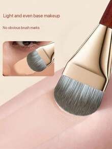 1pc Ultra-Thin Foundation Brush, Lightweight Contour Brush, Flat Mask Brush, Soft Bristle Facial Brush, Suitable For Exfoliating, Makeup And More - Soft Foundation Brush, BB Cream Brush, Concealer Brush, Bronzer Brush. - Multicolor - View 6