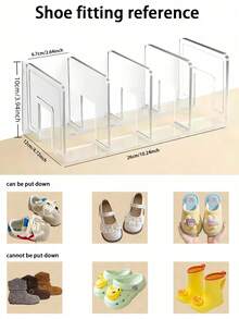 1pc/2pcs/3pcs/4pcs Baby Shoe Rack, Toddler Shoe Rack, Transparent Dual-Color Shoe Box, Suitable For Infants, Made Of ABS Material, Can Be Used In Nursery, Home Indoor Or Bathroom Entrance (This Product Is More Suitable For Displaying Shoes Of 0-3 Year Old Babies) - Multicolor - View 2