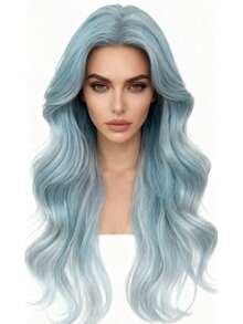 Morandi Deep Purple Gradient Synthetic Wig For Cosplay - Light Blue - View 1