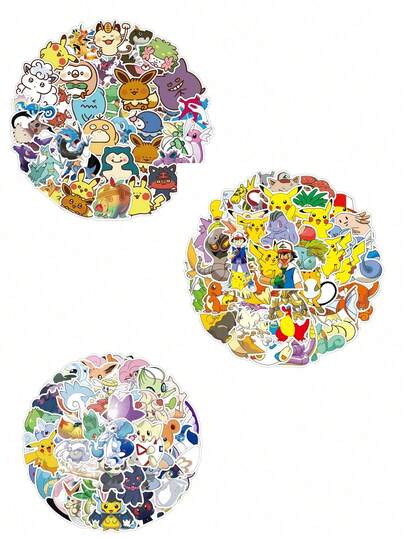  Pokemon Random Style DeliveryCool Pokemon Anime Stickers Cartoon Toys Gifts DIY Suitcase Laptop Motorcycle Fridge Suitcase Car Cute Sticker Decals For Gift Random Style Delivery