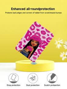 1个卡通人物印花设计Kindle保护套，适用于Kindle NK 11/Kobo/Kindle Paperwhite 5/Kindle 2024，带自动唤醒/睡眠功能，轻巧便捷，完美贴合保护您的阅读设备，情人节浪漫礼物。 - 彩色 - 查看 5