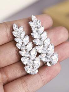 Sparkling Silver Hair Clip With Crystal Stones Lightweight Rhinestone Hairpin For Women