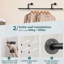 Barra para Cortinas Extensible de Metal con diseño clásico y estructura resistente, fabricada en metal sólido con acabado antioxidante que ofrece mayor durabilidad y estabilidad. Su sistema ajustable permite adaptarse fácilmente a ventanas de 90 a 160 cm, ideal para diferentes espacios del hogar. Incluye soportes, tornillos y tacos para una instalación sencilla y segura. Sus terminales redondeados aportan un toque elegante, siendo perfecta para salones, dormitorios, cocinas o baños y compatible con cortinas ligeras y pesadas. - Negro - Ver 8