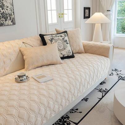 Sofa Cushion Winter Thickened Plush Sofa Cover Universal Autumn And Winter Sofa Cover Cushion Soft Decoration Soft Decoration Matching KO9A