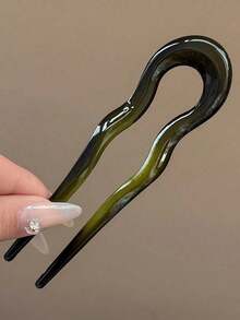 French Twist Hair Forks, U-Shaped Wavy Hair Clips, Suitable For Spiral Buns, Tortoiseshell Color, Fashionable, Flexible And Durable Women Hair Accessories, Styling Hair Clips, Hair Pins - Multicolor - View 13