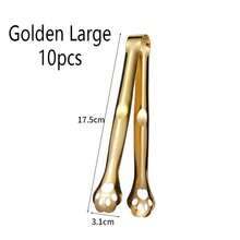 1/5/10 قطعة مشبك على شكل بصمة قط من الفولاذ المقاوم للصدأ، مبتكر وجميل، مضاد للانزلاق والحرق، مناسب لمكعبات الثلج والوجبات الخفيفة والسلطات والحلويات ومشابك الخبز ومشابك اللحوم المشوية - متعدد الألوان - مشاهدة 12