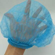 100pcs Disposable Fluffy Caps, 21-Inch Hair Nets, Elastic Dust-Proof Caps, Suitable For Catering, Kitchen And Other Occasions, Disposable Non-Woven Ribbon Chef Hats, Dust-Proof, Anti-Hair Loss, For Food Factory, Workshop, Beauty Salon