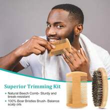 Dad Gifts - Beard Kit &Amp; Keychain, Practical &Amp; Thoughtful Combo, Birthday\/Valentines Day Gifts For Dad, Men'S Self-Care Set &Amp; Constant Keepsake, Stepdad\/Father\/Daddy Gifts From Kids Son Daughter - ColorB - 查看 5