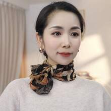 Lightweight Summer Sun Protection Face Mask, Ear-Hanging Face Veil, Scarf, Neck Gaiter, Printed Headband