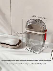 Portable Travel Soap Box, Creative Light Luxury Travel Soap Box With Lid Creative Sealed Drain, Small Soap Box For Business Trip, Outdoor Travel Soap Box, Student Dormitory Bathhouse Sealed Portable Creative Soap Box Multifunctional Storage Box(Handle Part Of The Two Shapes Random Delivery, Specific Please Prevail In Kind) Travel Essentials School School Supplies Holiday Camping Holiday Essentials Vacation Accessories Mini Perfume For Women Perfume For Men Perfume Beach Bottle - 彩色 - 查看 9